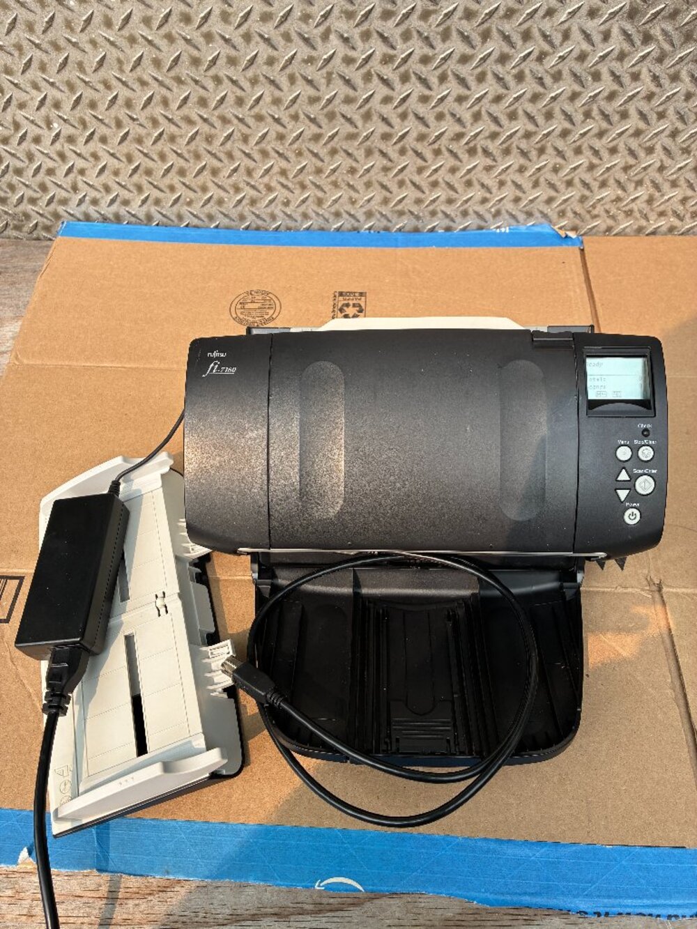 Fujitsu fi-7160 High Speed Desktop Document Scanner With Power Adapter Cord
